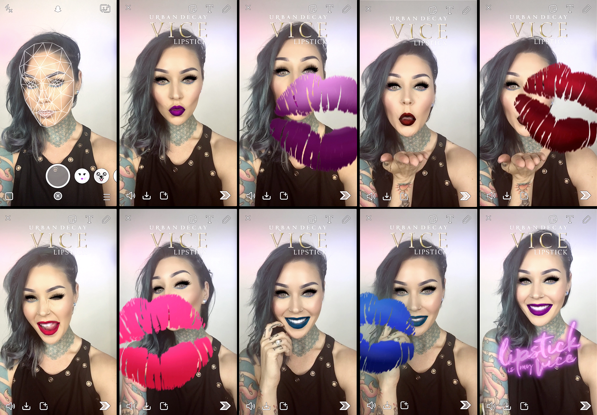 Urban Decay Vice Lipstick Snapchat Lens - The Shorty Awards